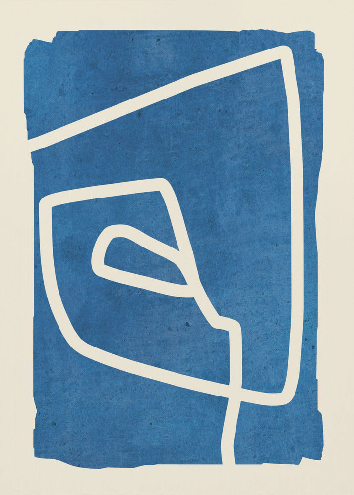 Blauwe Spiraaldans | Canvas