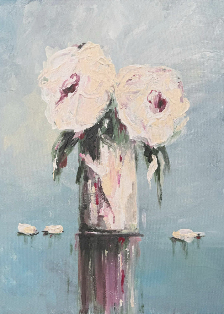 Witte rozen | Poster