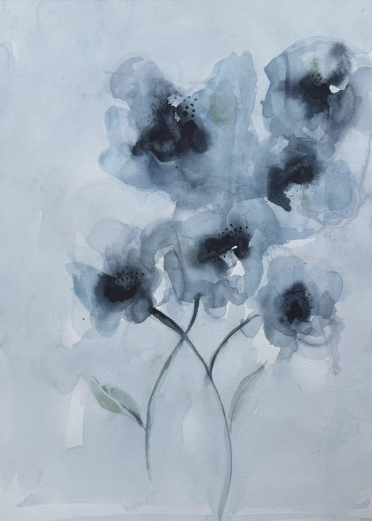 Klaproosblauw | Canvas