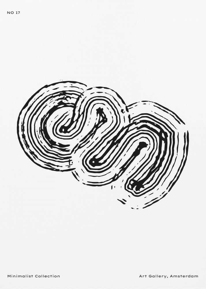 Monochroom Doolhof 17 | Poster
