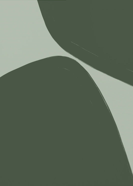 Gedurfde groene rondingen | Canvas