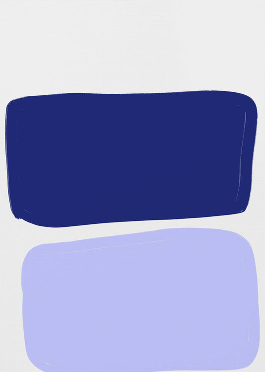 Dubbele blauwe blokken | Canvas
