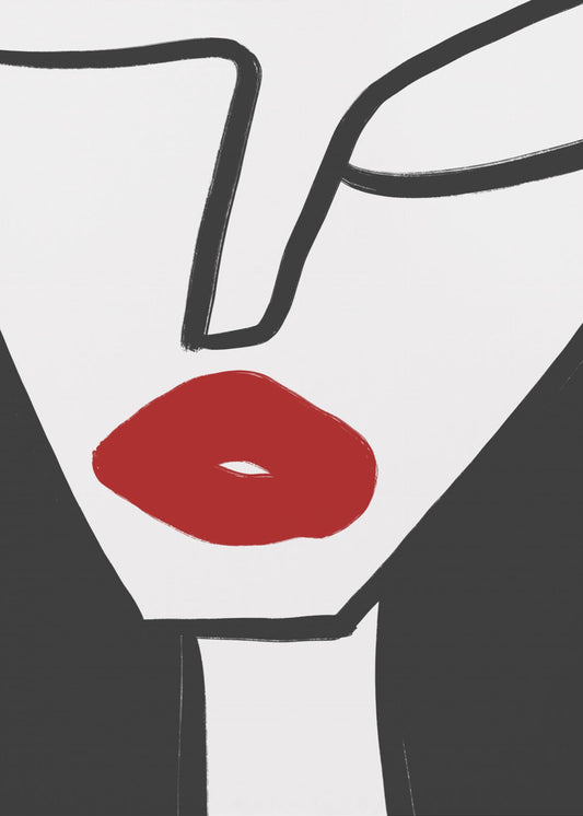 Gedurfde rode lippen | Canvas