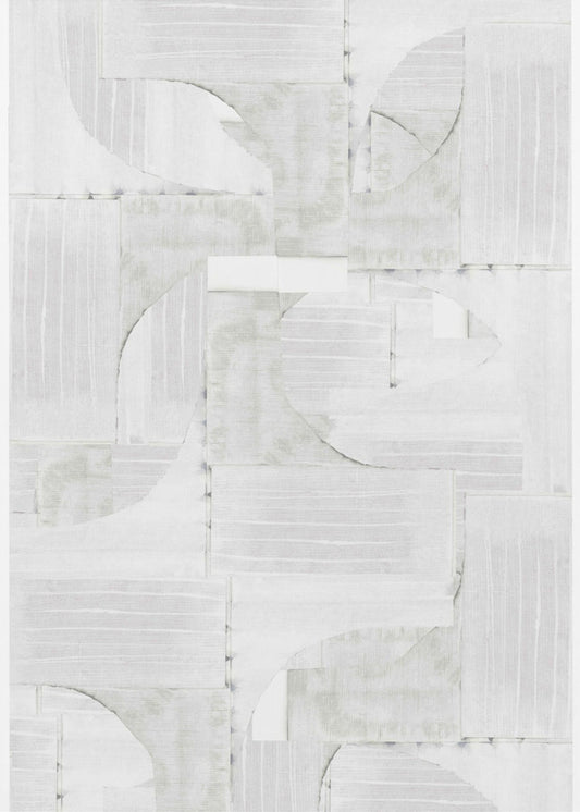 Geometrische witte vormen | Canvas