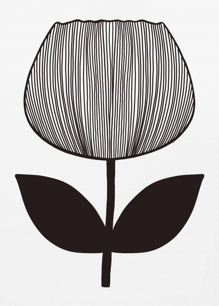 Monochroom Bloesem | Canvas