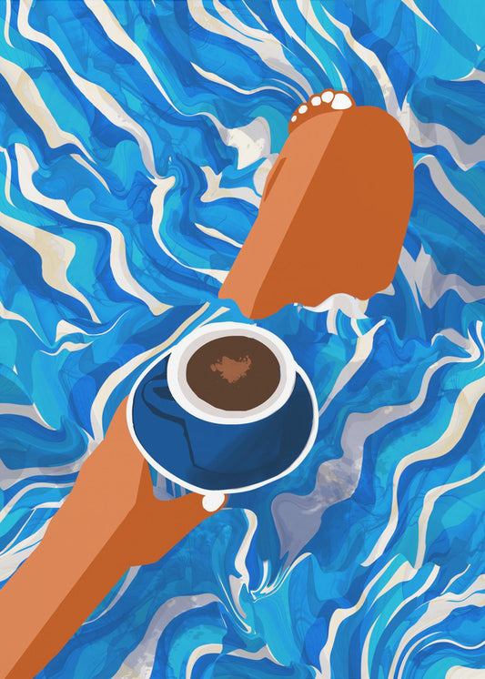 Ontspannen zondagochtend | Poster