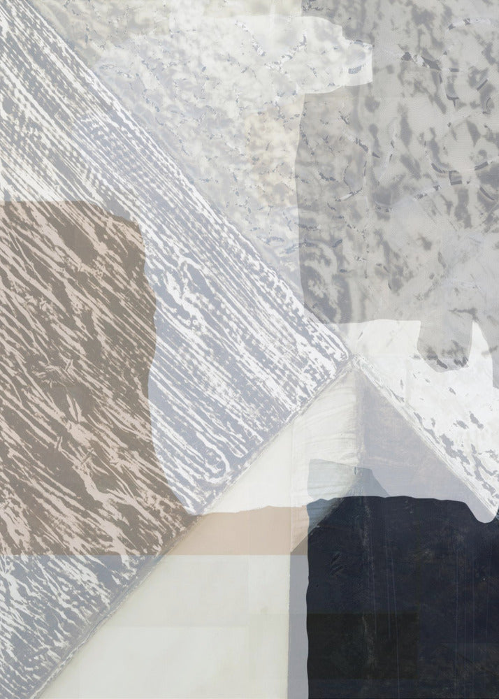 Gefragmenteerde vorm in wit | Canvas