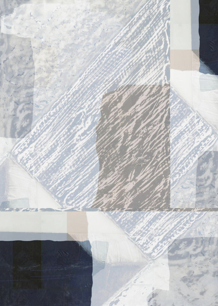 Gefragmenteerde vorm in wit | Canvas