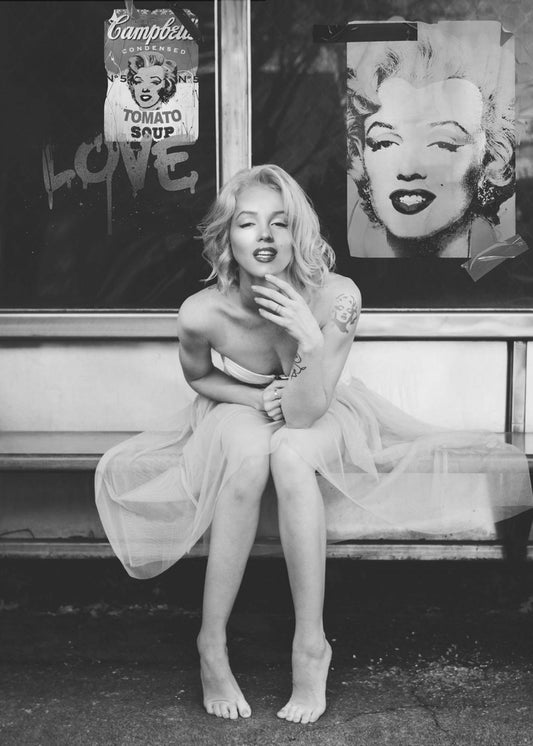 Nieuwe Marilyn Zwart-wit | Canvas