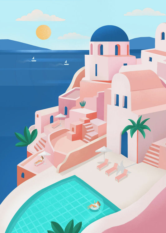 Rustig mediterraan kustlandschap | Canvas