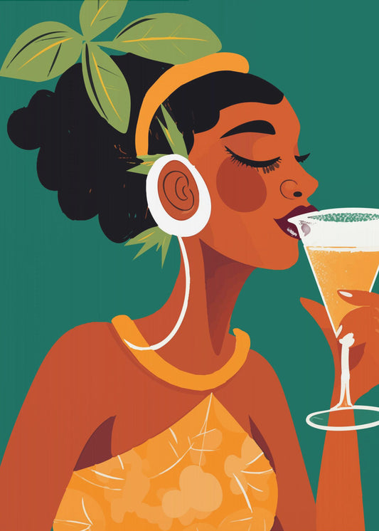 Drink in de tropen | Canvas
