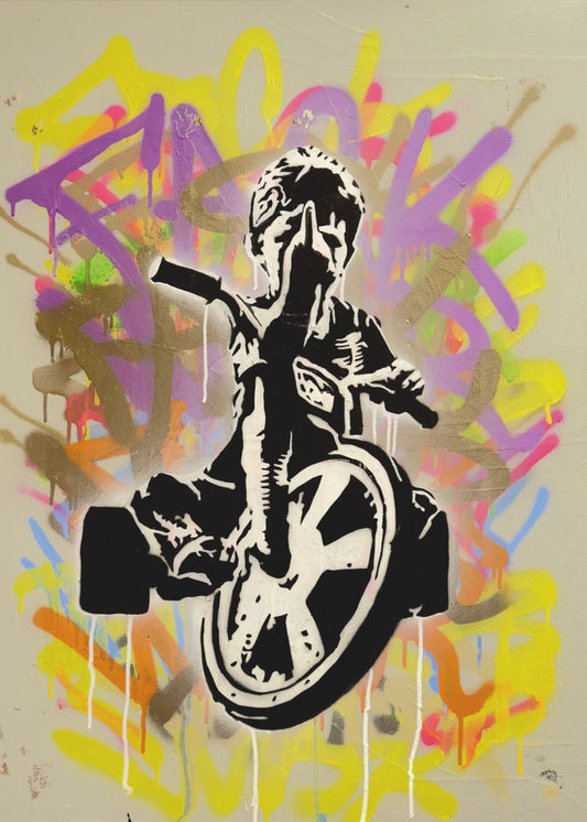 Kind op een driewieler | Canvas