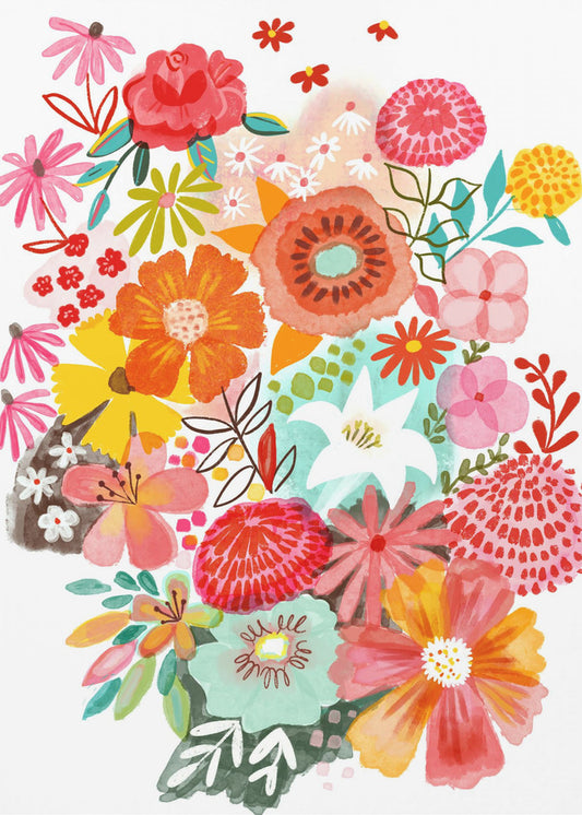 Zomertuin in volle bloei | Canvas
