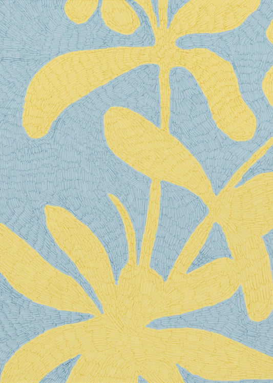 Gouden bloemblaadjes bloeien | Canvas