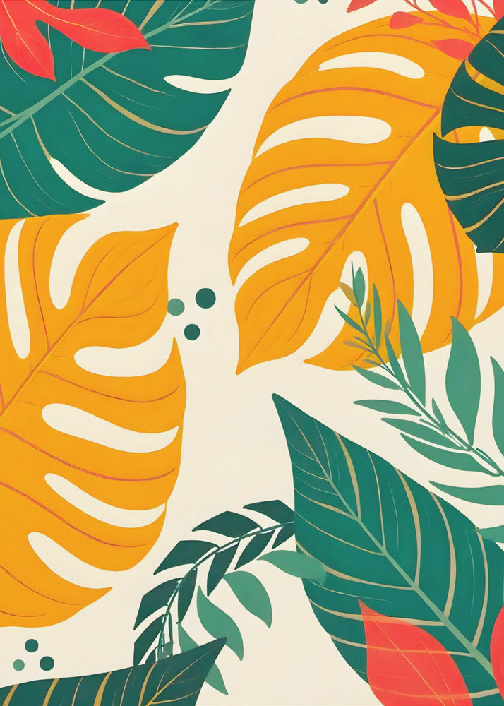 Gouden Tropen Vibes | Canvas