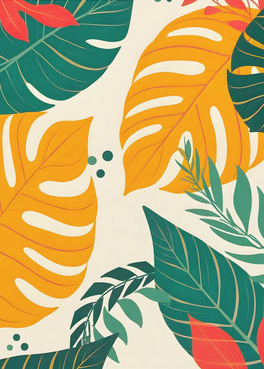 Gouden Tropen Vibes | Canvas