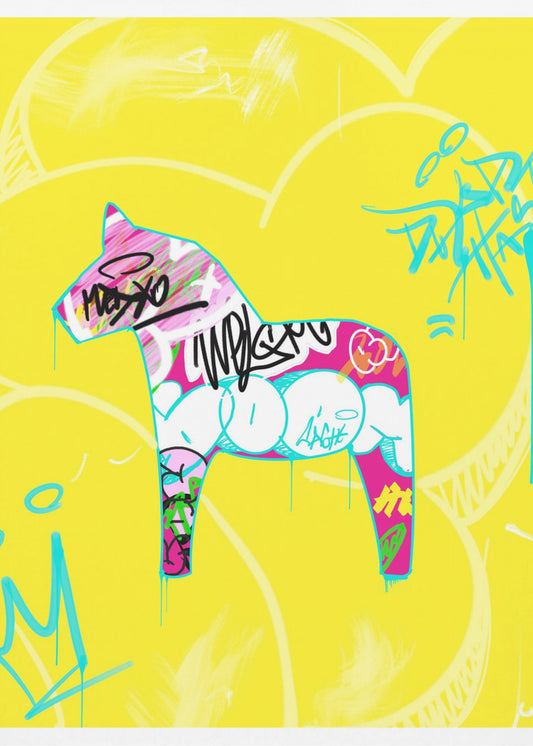 Graffiti-stijl paard | Poster