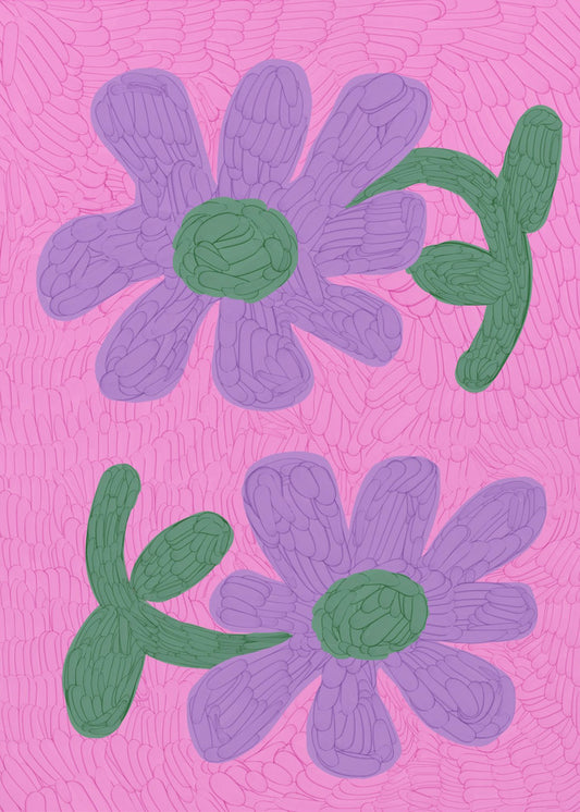 Bloesems in roze | Canvas