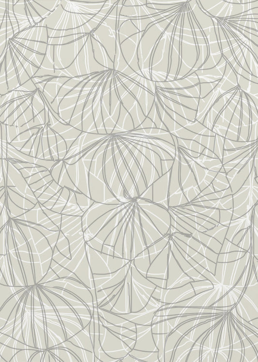 Abstracte bloemenlijn | Canvas