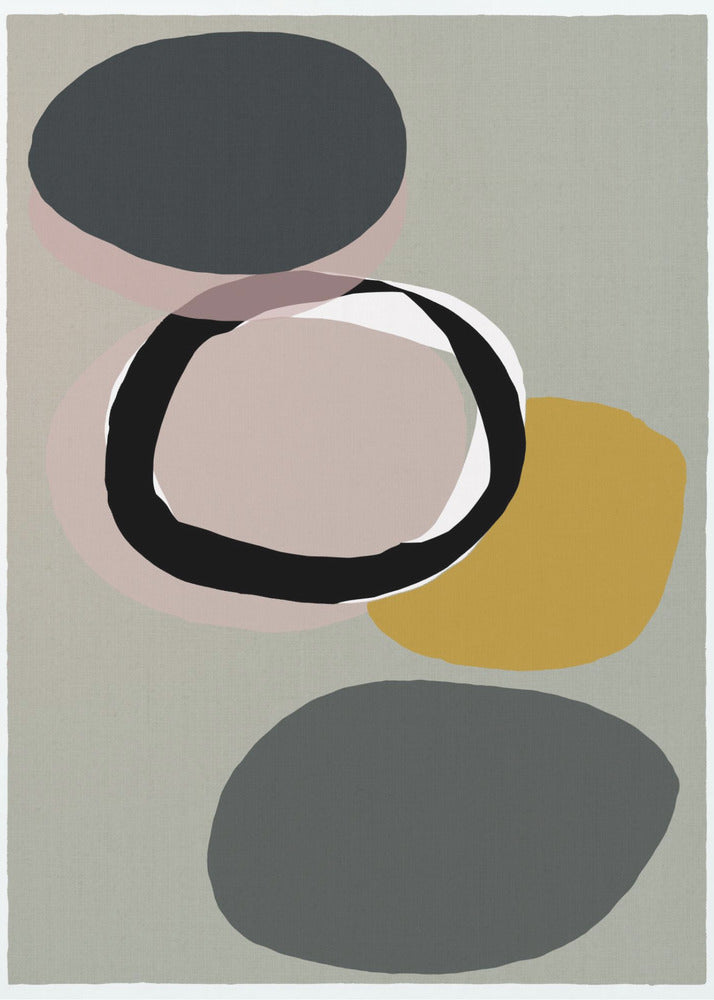 Abstracte cirkels in gedempte tinten | Poster
