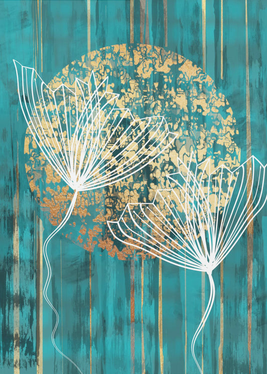 Abstracte botanische kunstprint | Canvas