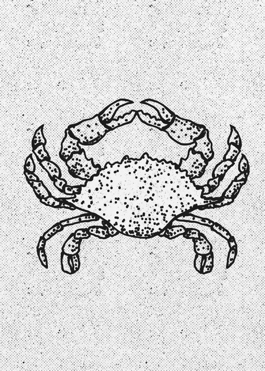 Zwart-witte krab | Canvas