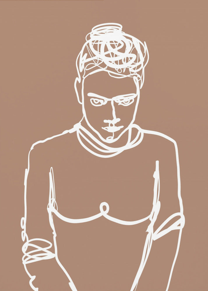 Lijntekening dame | Canvas