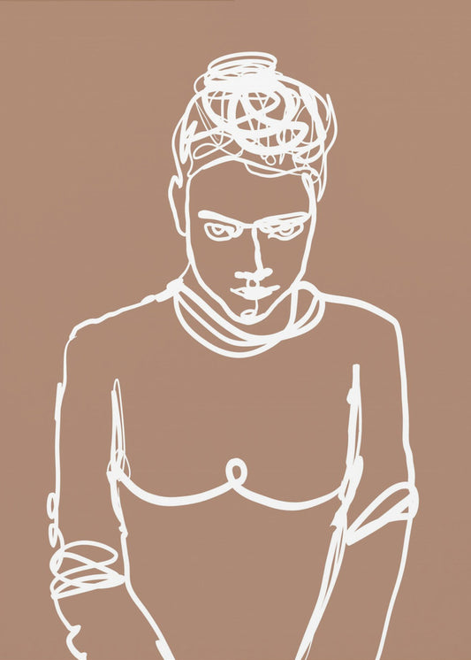 Lijntekening dame | Canvas