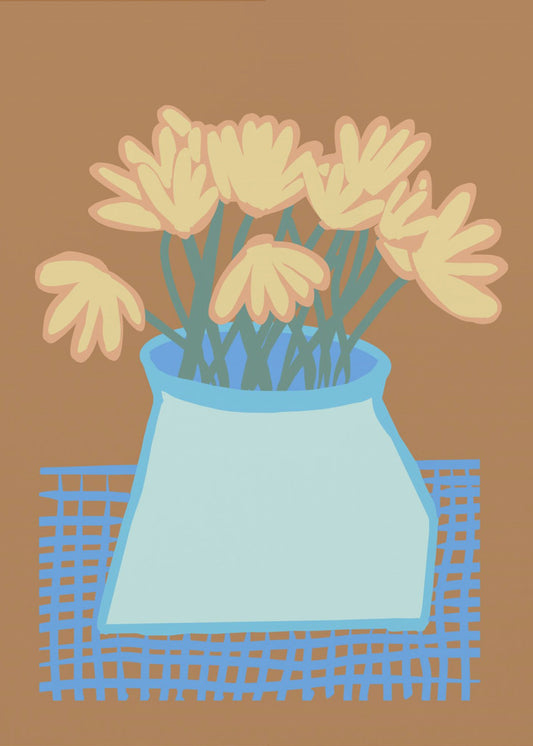 Madeliefjes in vaas | Canvas
