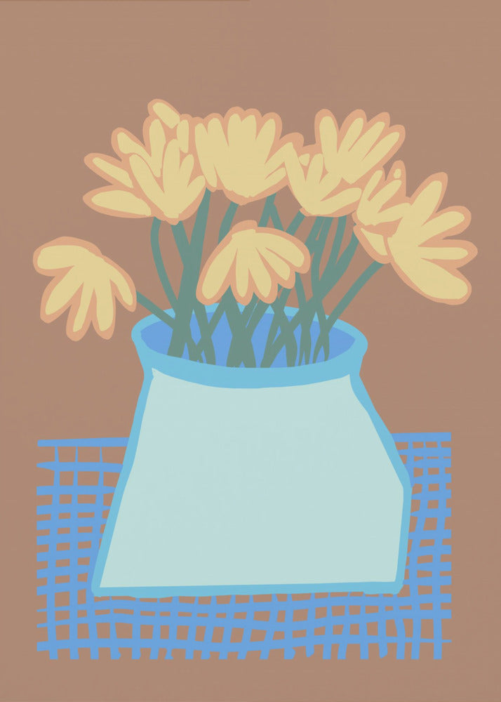 Madeliefjes in vaas | Canvas