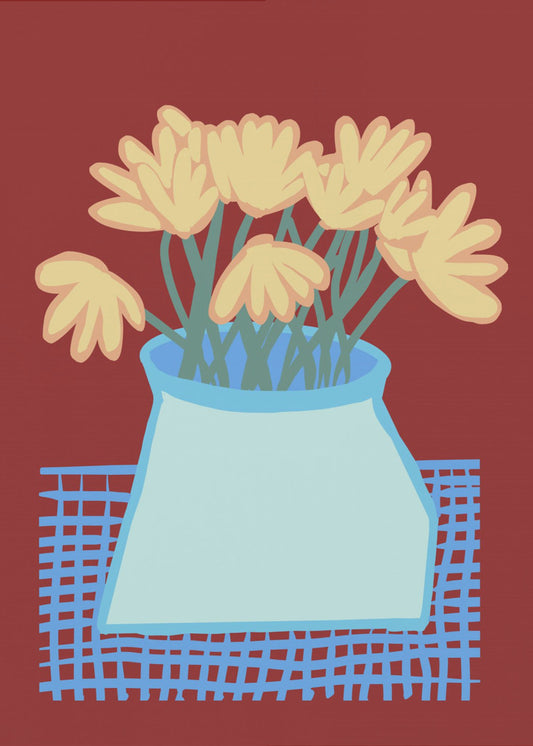 Madeliefjes in vaas | Canvas