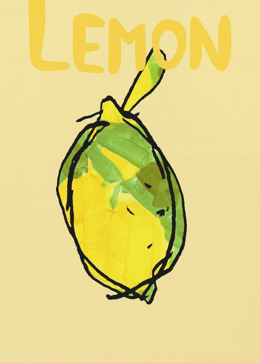 Gele en groene citroen | Poster