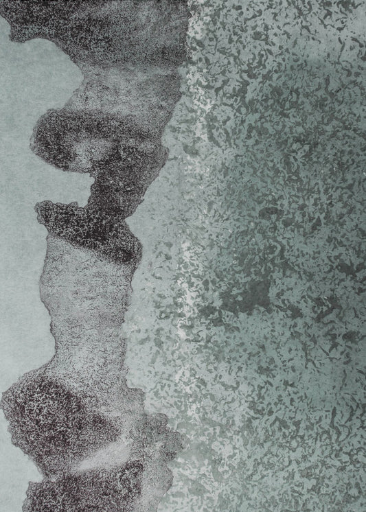 Abstract kunstwerk met textuurpatronen en organische vormen | Canvas