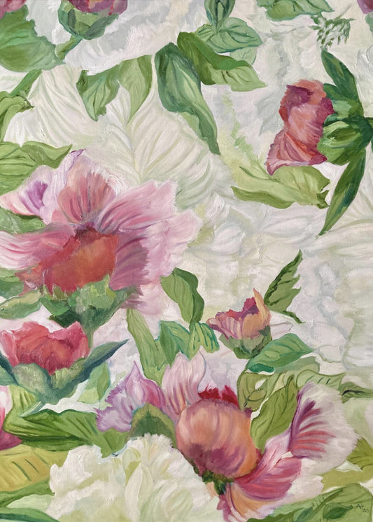 Levendig bloemenkunstwerk | Canvas
