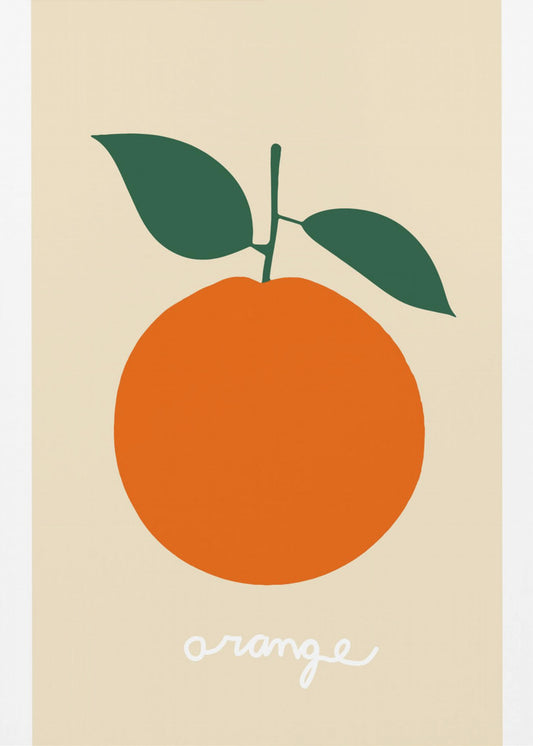 Gestileerd oranje met donkergroene bladeren | Canvas