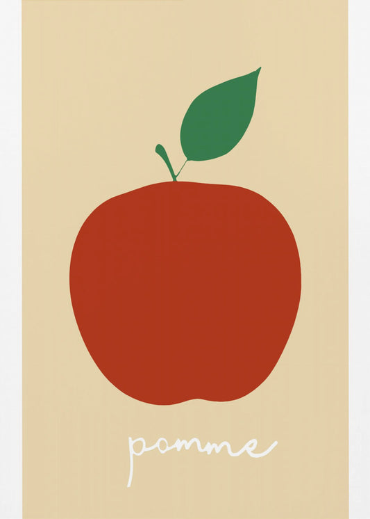 La Pomme (helderrood) | Canvas