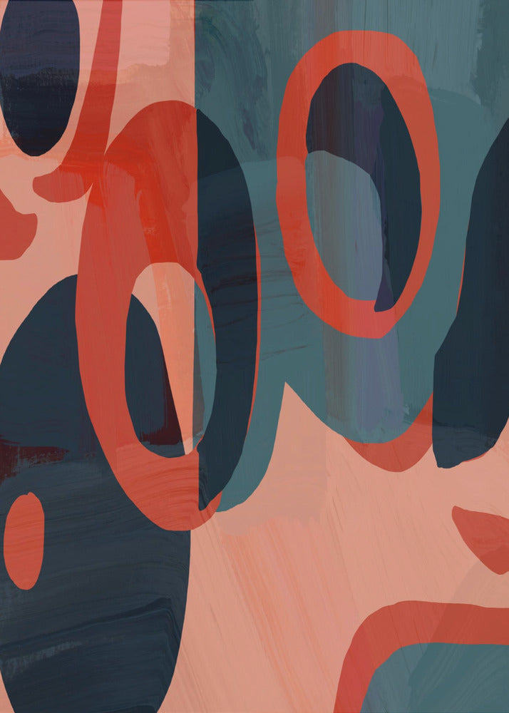Geometrische vormen en levendige kleuren | Canvas