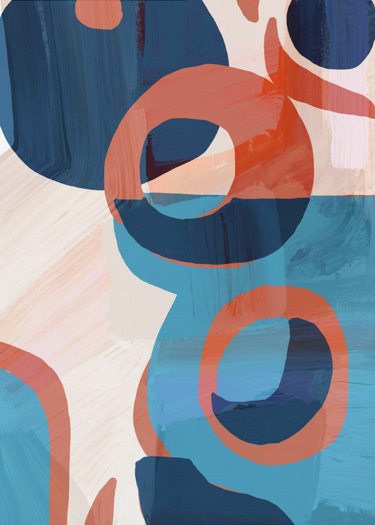 Geometrische vormen en levendige kleuren | Poster