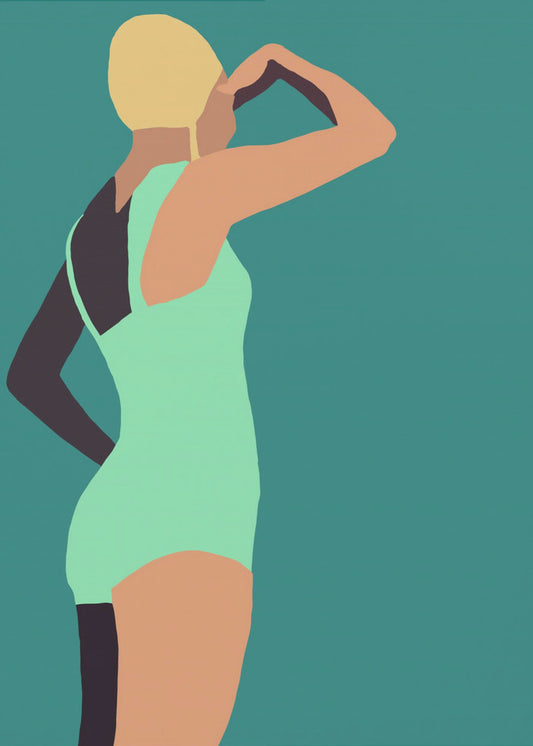 Vintage zwemmerposter | Canvas