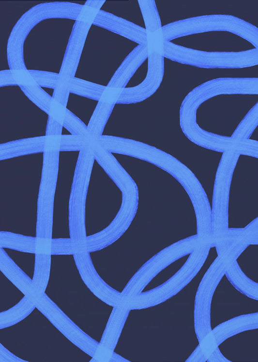 Blauwe Doolhofpaden | Poster