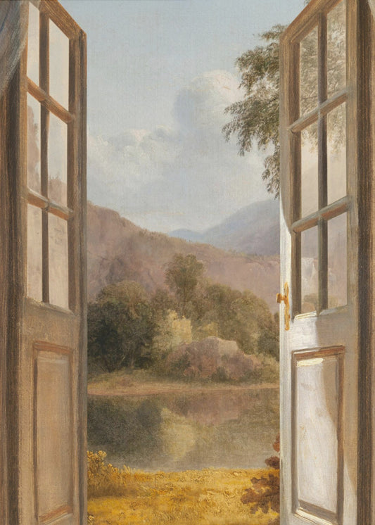 Het uitzicht op de bergen | Canvas