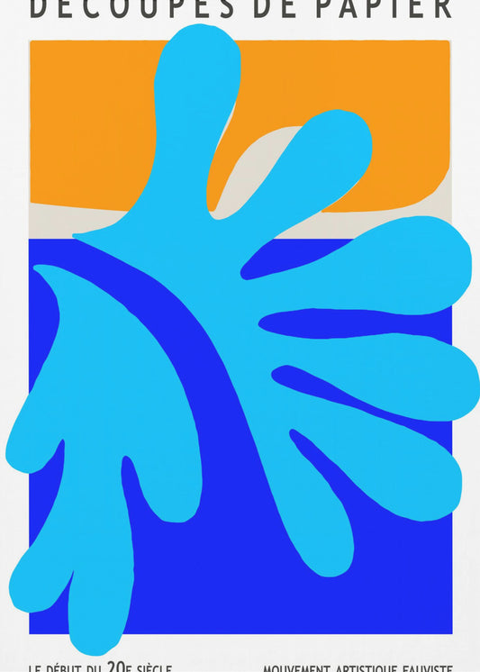 Blauwe Spatvormen | Canvas