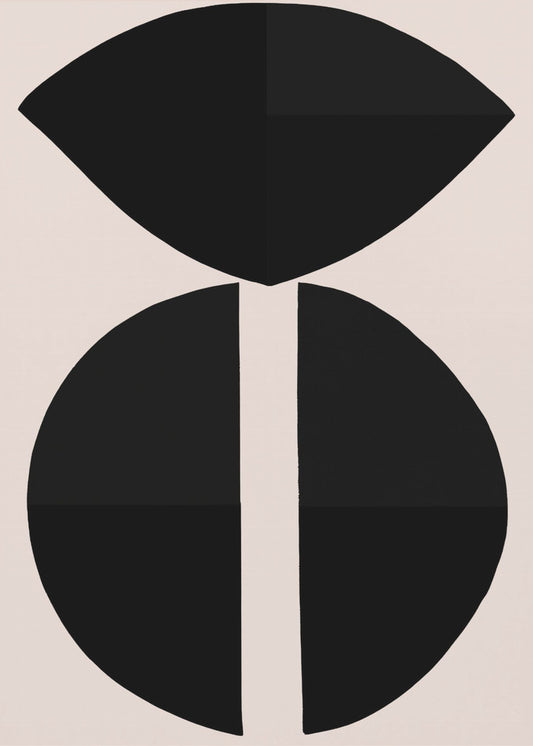 Zwarte vormen harmonie | Poster