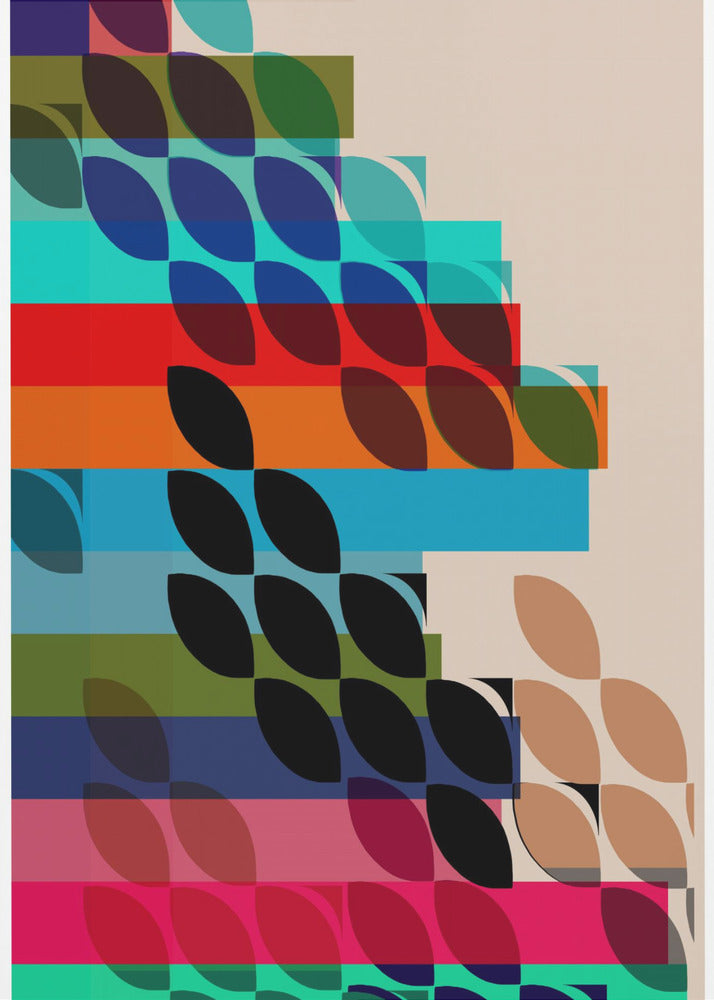 Geometrische vormen en levendige kleuren | Canvas