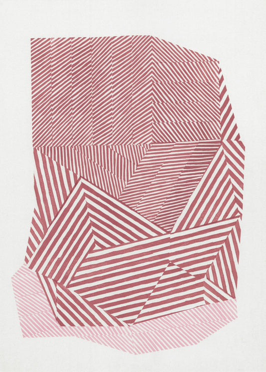 Gestreepte geometrische vorm | Canvas