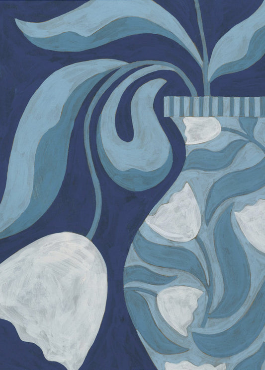 Stilleven met witte tulp | Canvas
