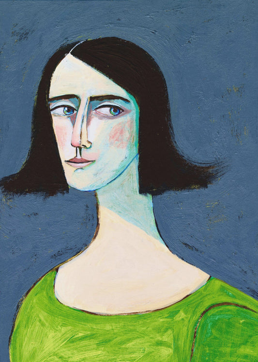 Vrouwenportret - Nooit omkijken | Canvas
