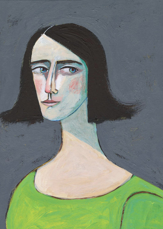 Vrouwenportret - Nooit omkijken | Canvas