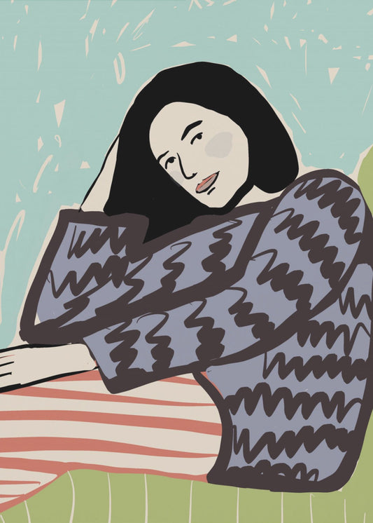 ZITTENDE Dame | Canvas