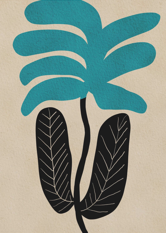Blauwe bloem | Canvas